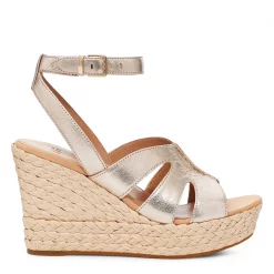 Best reviews of 🔥 Ugg Careena Wedge 🩴 Sandals for 👠 Heels Colour Pale Gold Met 🔔