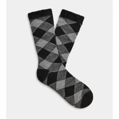 Best Sale 🎁 Ugg Ugg Grady Flc Crew Sn24 for 🧦 Socks Colour Grey / Black 🧨