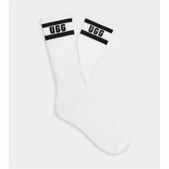 Cheapest 🎁 Ugg Ugg Lathan Logo Crew Sn24 for 🧦 Socks Colour White / Red 💯