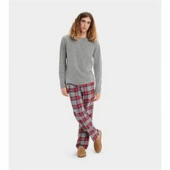 Cheapest โ Ugg Steiner Pyjama Set for Pyjamas Colour Grey/Red plaid ๐งจ