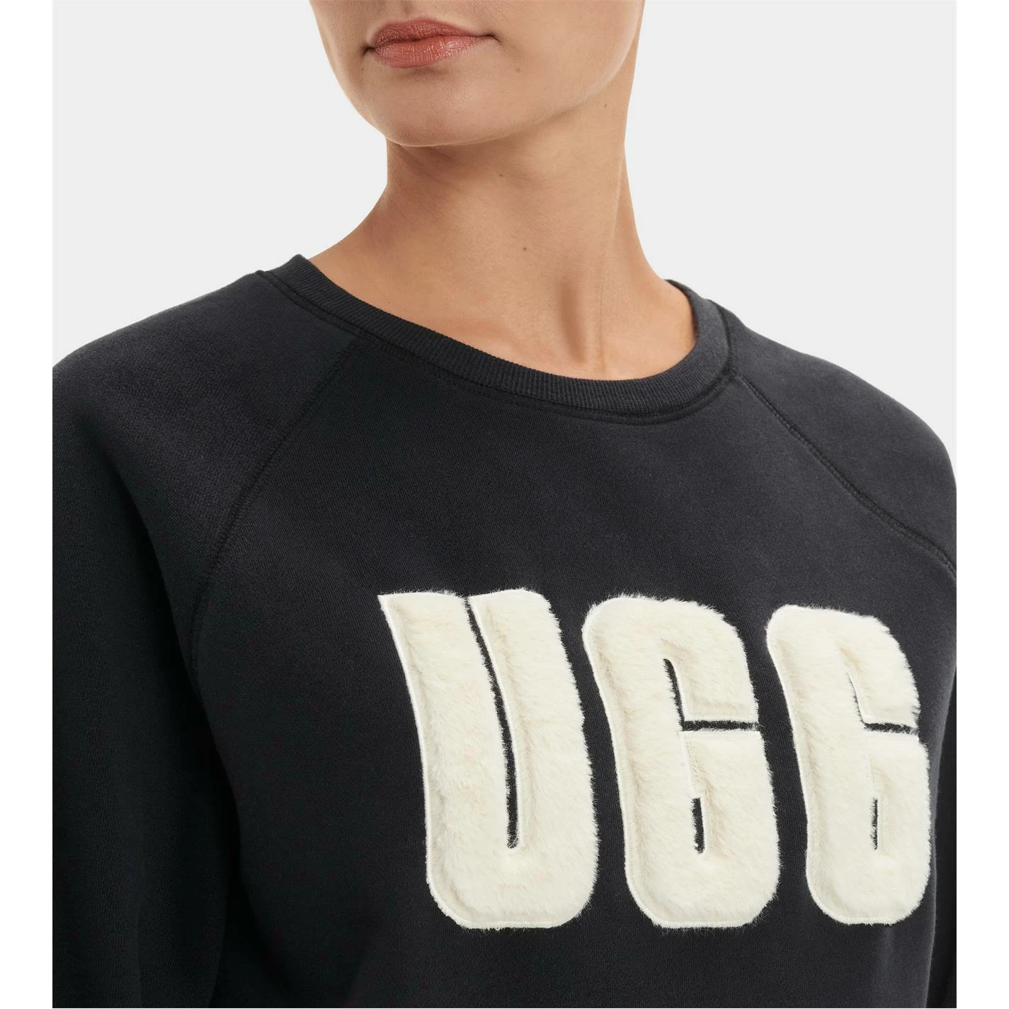 Cheapest 👏 Ugg Madeline Crew Sweater for Hoodies and Sweatshirts Colour Black/Cream 😀 - Image 2