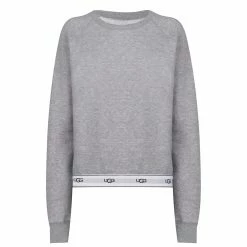 Promo 🎉 Ugg Nena Crew Sweater for Hoodies and Sweatshirts Colour Grey Heather 😍