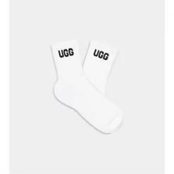 Flash Sale 😍 Ugg Ugg Logo Crew 3Pk Ld24 for 👩 Women's 🧦 Socks Colour White 👍